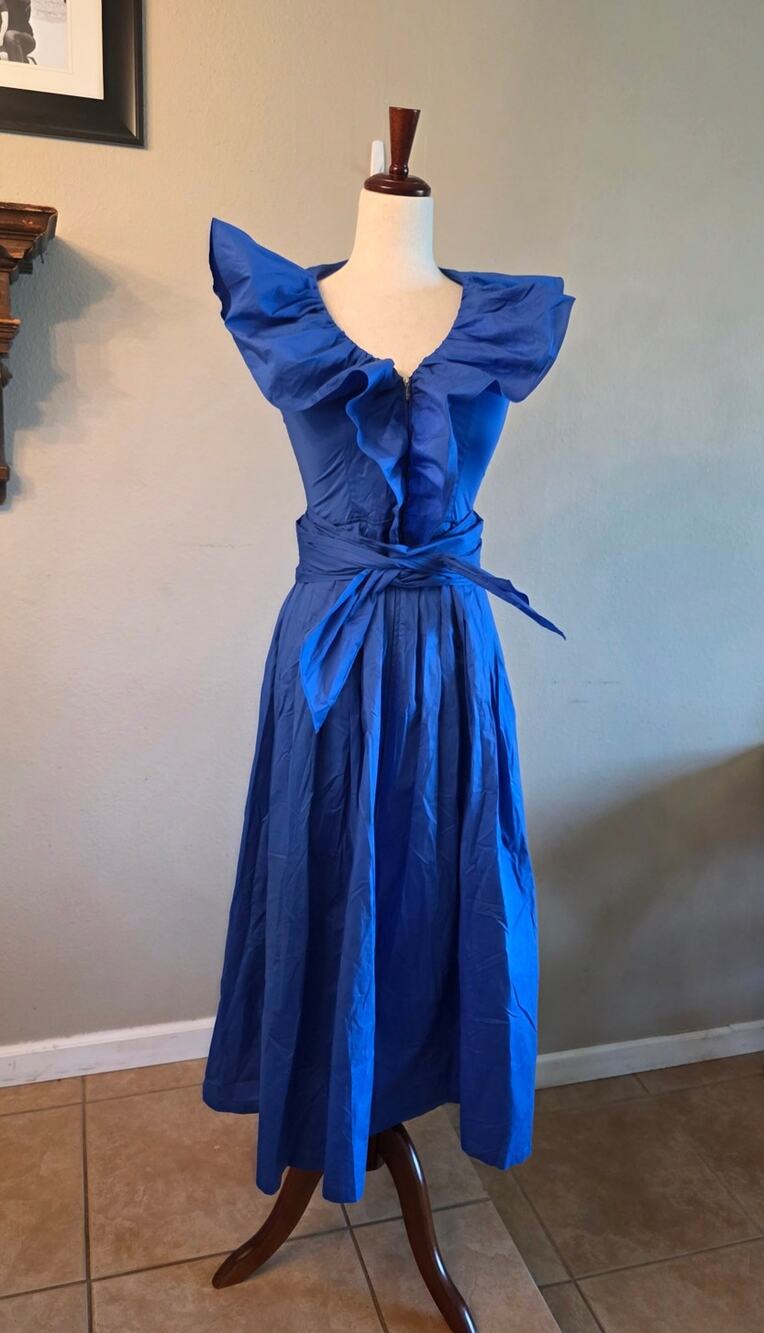 NWT Anne Fontaine Women's Hendayne Maxi Ruffled Dress SZ 36